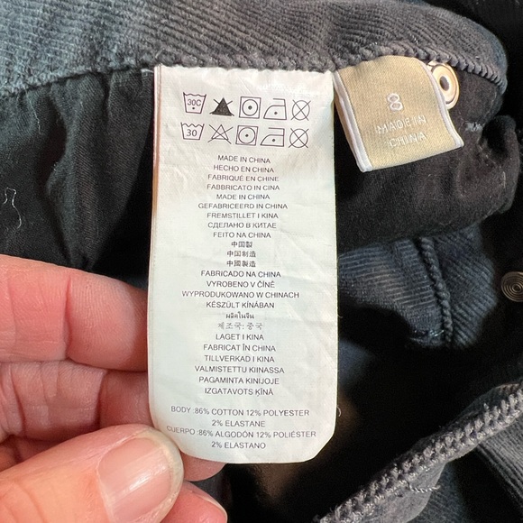 Michael Kors Woman’s Charcoal Corduroy Pants Skinny Sz 8 - Picture 7 of 12